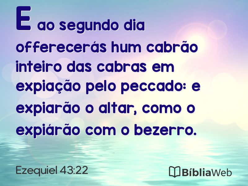 Ezequiel 43:22 em imagem para compartilhar