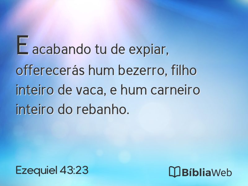 Ezequiel 43:23 em imagem para compartilhar