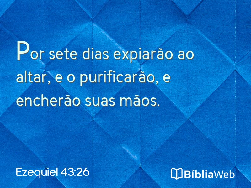 Ezequiel 43:26 em imagem para compartilhar