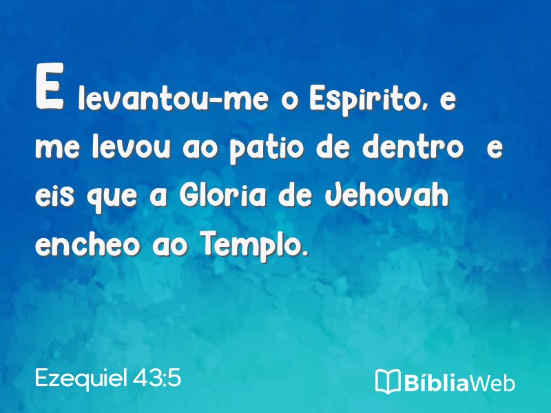 Ezequiel 43:5 em imagem para compartilhar