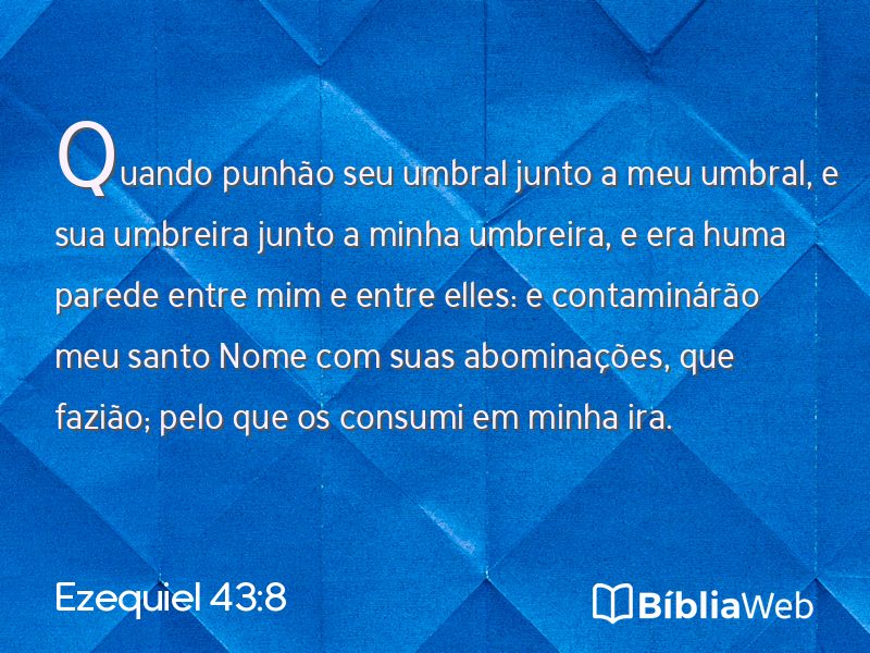 Ezequiel 43:8 em imagem para compartilhar