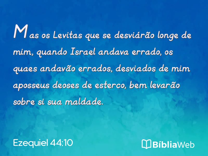 Ezequiel 44:10 em imagem para compartilhar
