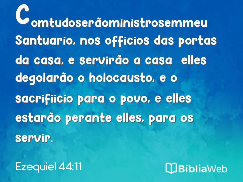 Ezequiel 44:11 em imagem para compartilhar