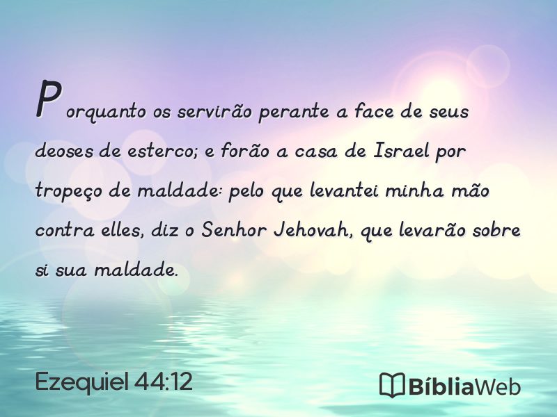 Ezequiel 44:12 em imagem para compartilhar