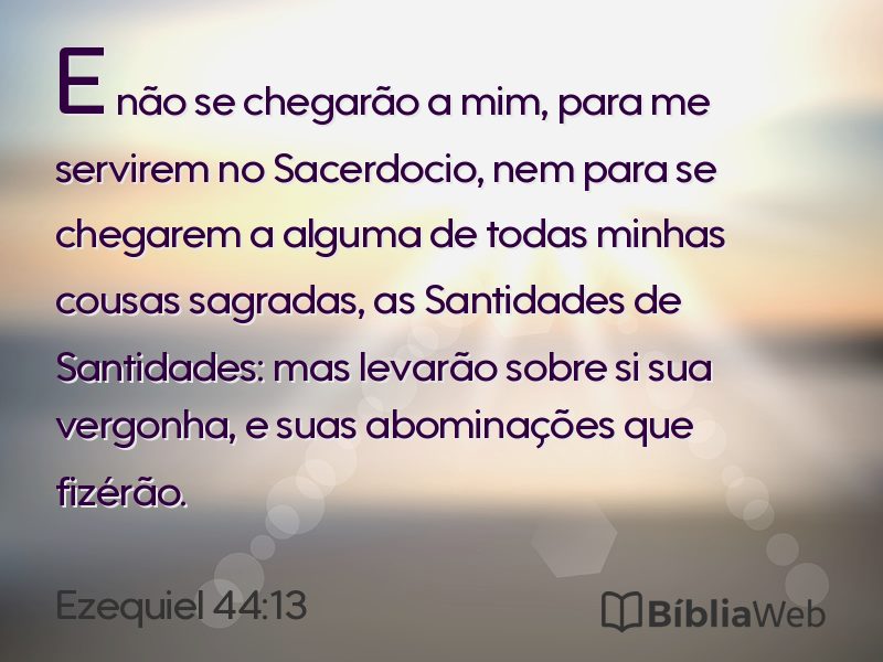 Ezequiel 44:13 em imagem para compartilhar
