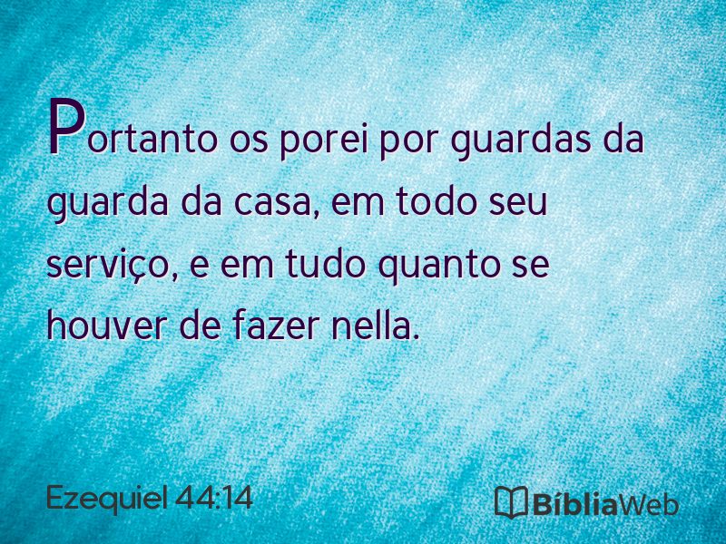 Ezequiel 44:14 em imagem para compartilhar