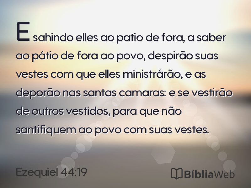 Ezequiel 44:19 em imagem para compartilhar