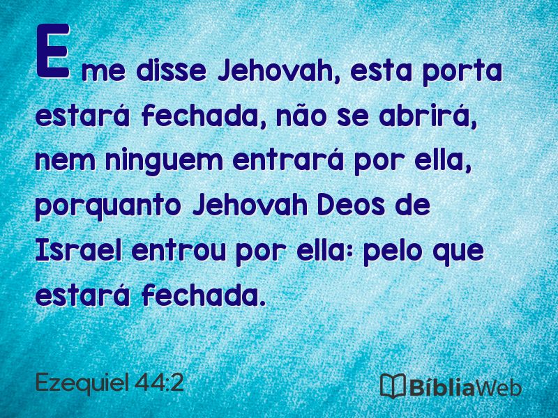 Ezequiel 44:2 em imagem para compartilhar