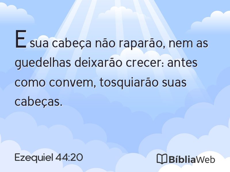 Ezequiel 44:20 em imagem para compartilhar