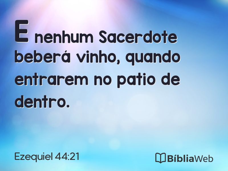Ezequiel 44:21 em imagem para compartilhar