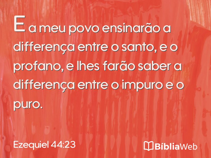 Ezequiel 44:23 em imagem para compartilhar