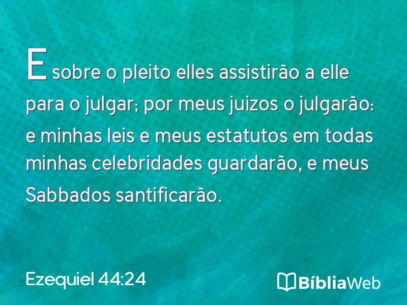 Ezequiel 44:24 em imagem para compartilhar