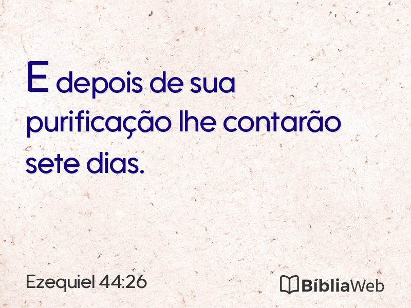 Ezequiel 44:26 em imagem para compartilhar