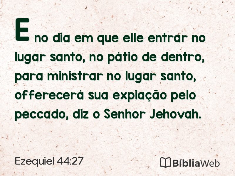 Ezequiel 44:27 em imagem para compartilhar