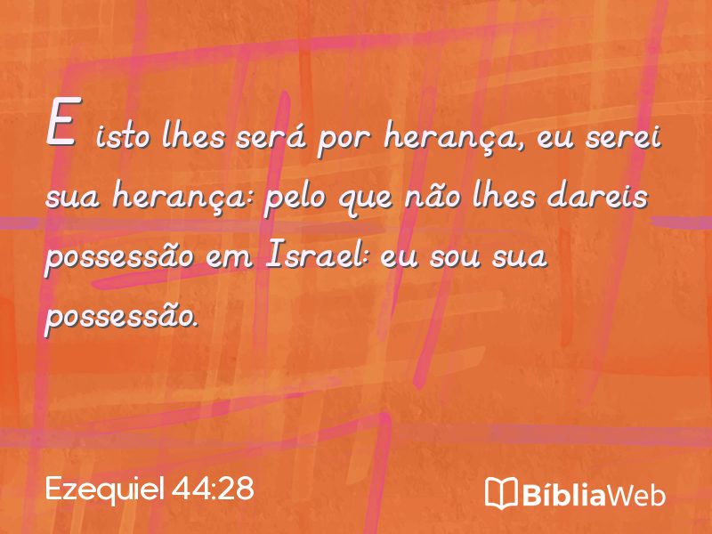 Ezequiel 44:28 em imagem para compartilhar