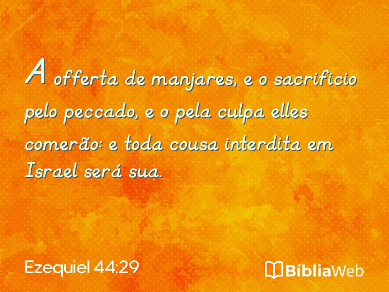 Ezequiel 44:29 em imagem para compartilhar