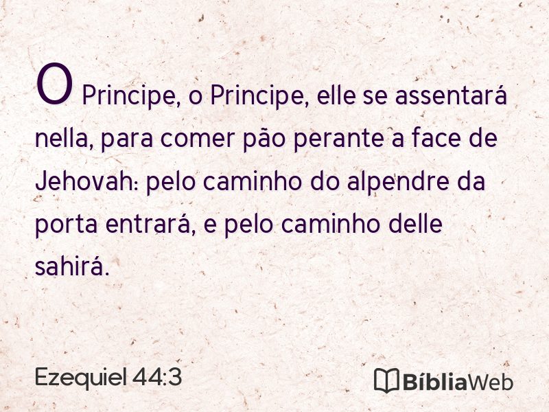 Ezequiel 44:3 em imagem para compartilhar