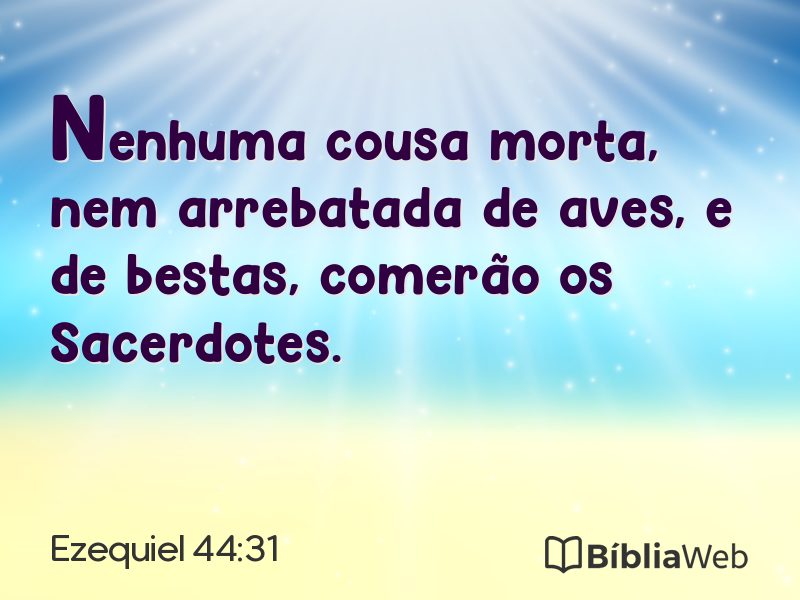 Ezequiel 44:31 em imagem para compartilhar
