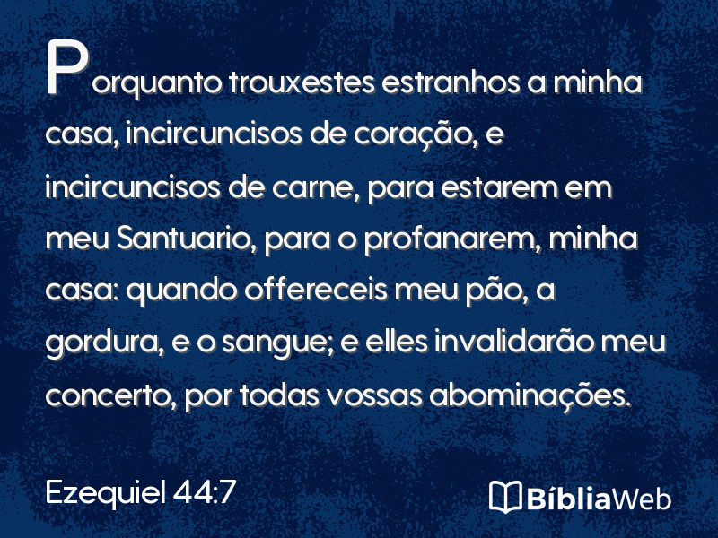 Ezequiel 44:7 em imagem para compartilhar