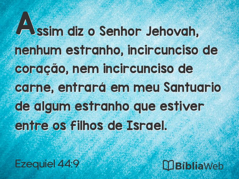 Ezequiel 44:9 em imagem para compartilhar