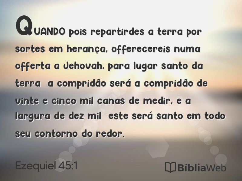 Ezequiel 45:1 em imagem para compartilhar