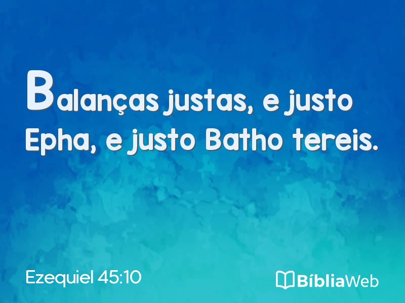 Ezequiel 45:10 em imagem para compartilhar