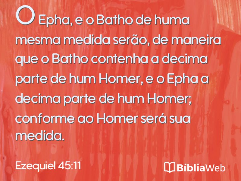 Ezequiel 45:11 em imagem para compartilhar