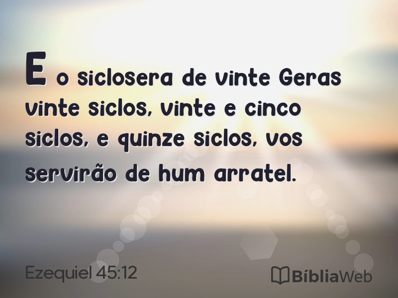Ezequiel 45:12 em imagem para compartilhar