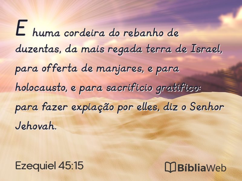 Ezequiel 45:15 em imagem para compartilhar
