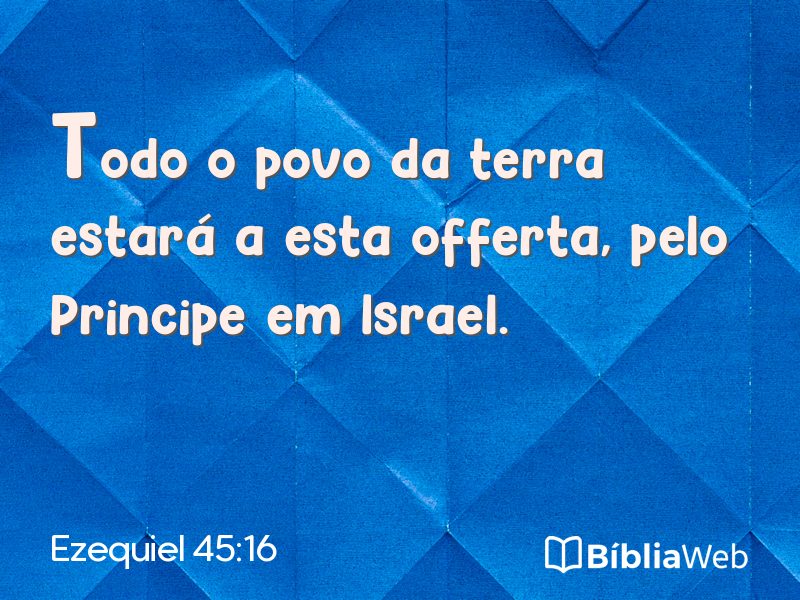Ezequiel 45:16 em imagem para compartilhar