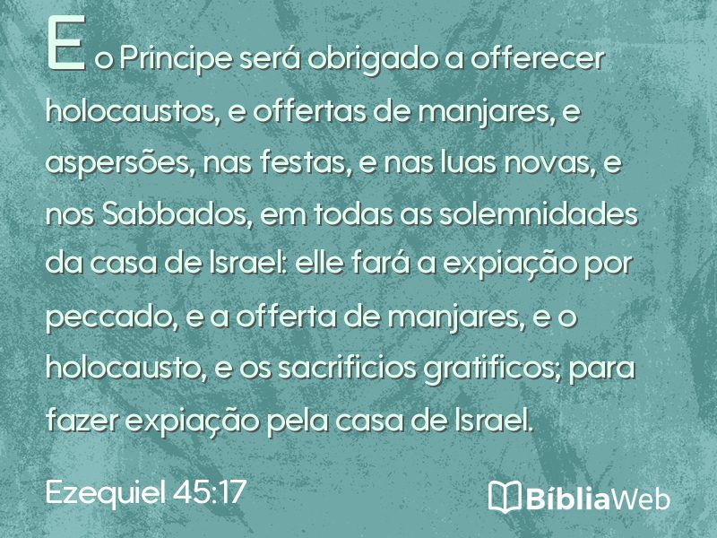 Ezequiel 45:17 em imagem para compartilhar