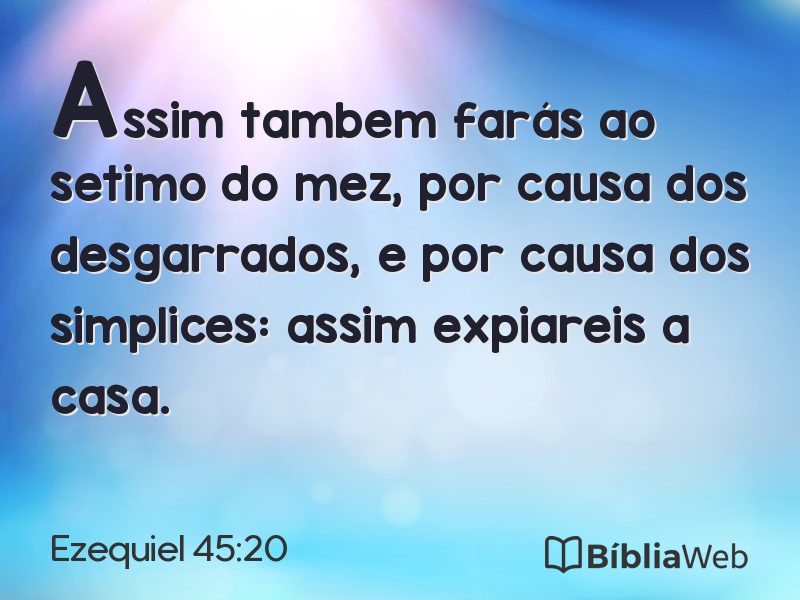 Ezequiel 45:20 em imagem para compartilhar