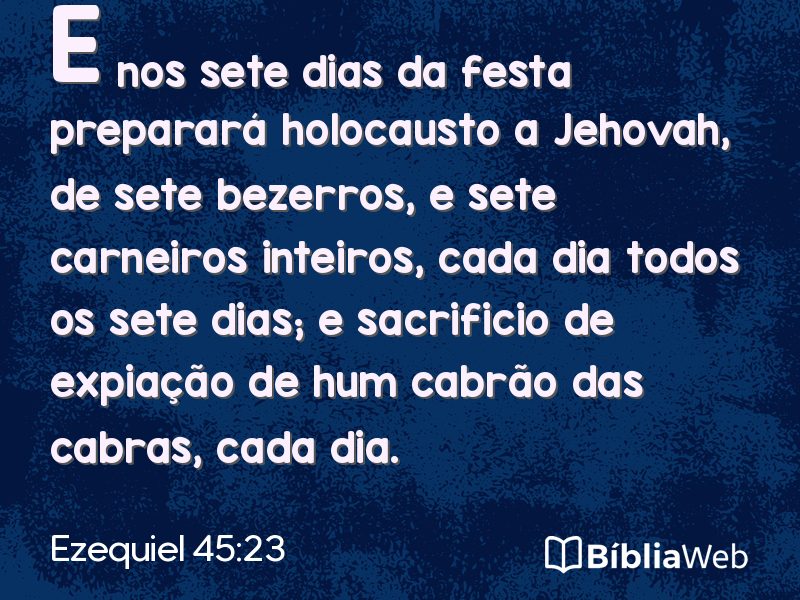 Ezequiel 45:23 em imagem para compartilhar