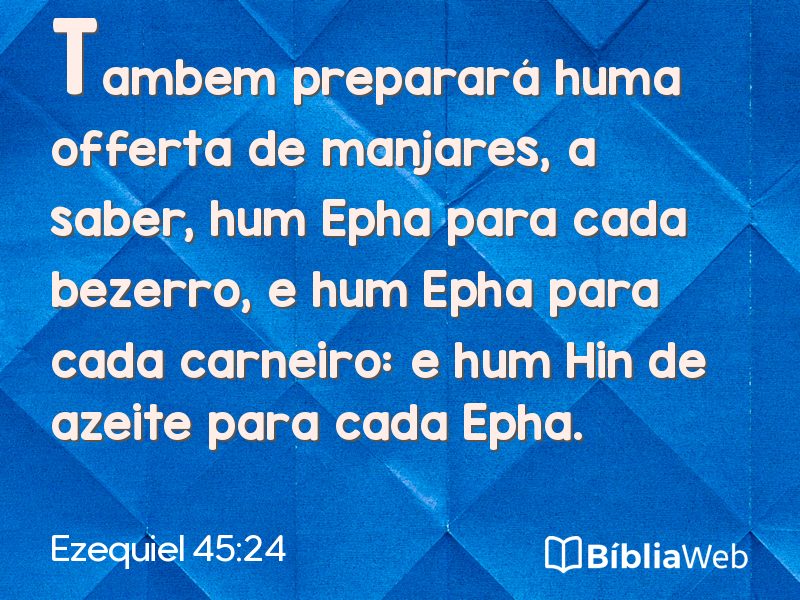 Ezequiel 45:24 em imagem para compartilhar