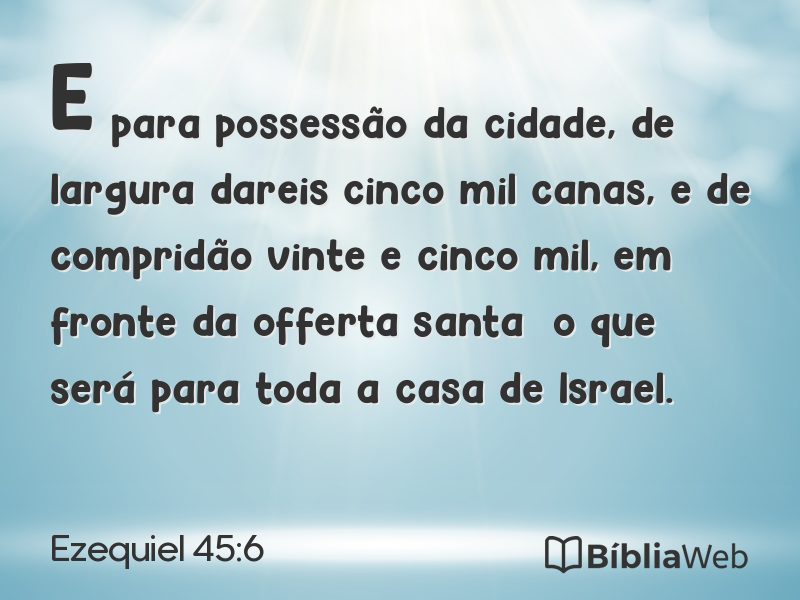 Ezequiel 45:6 em imagem para compartilhar