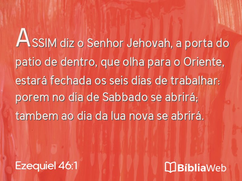 Ezequiel 46:1 em imagem para compartilhar