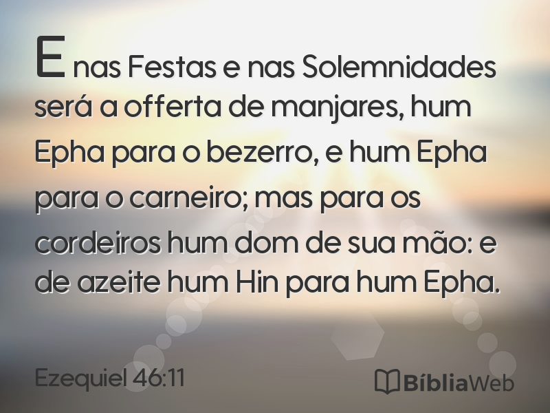 Ezequiel 46:11 em imagem para compartilhar