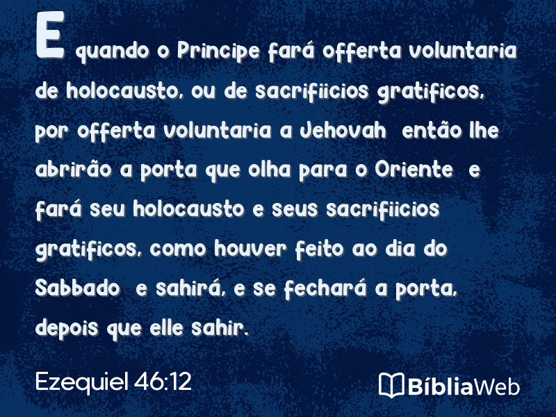 Ezequiel 46:12 em imagem para compartilhar