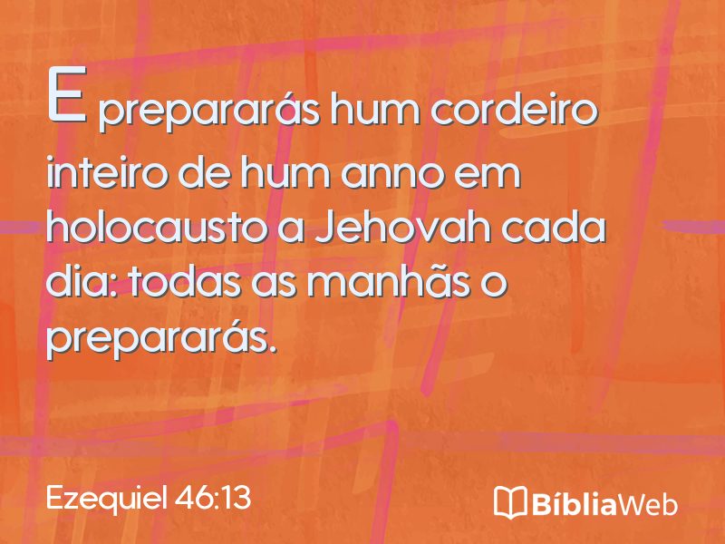 Ezequiel 46:13 em imagem para compartilhar
