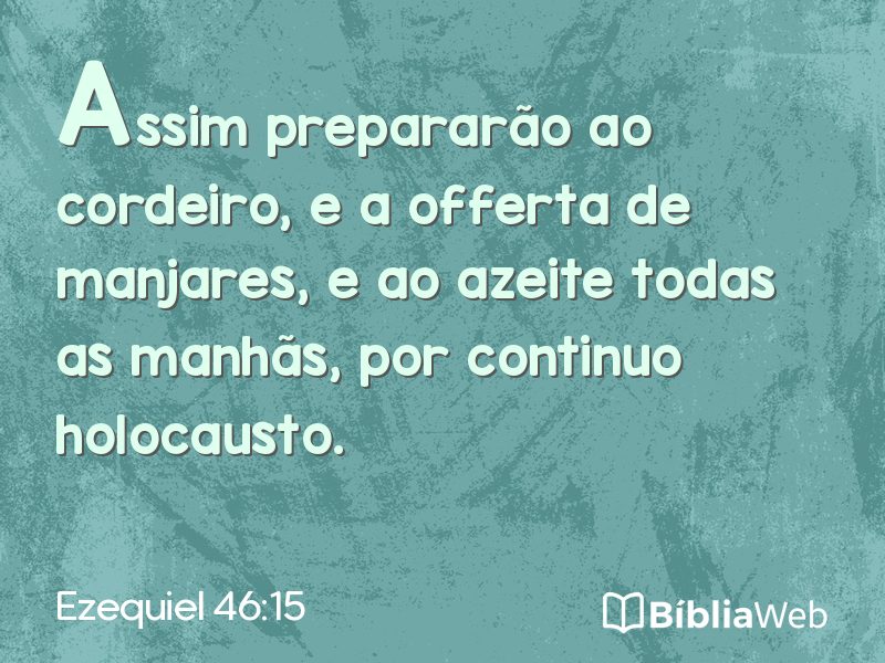 Ezequiel 46:15 em imagem para compartilhar