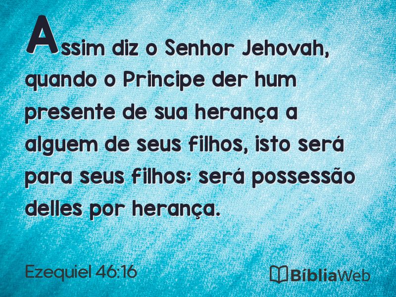 Ezequiel 46:16 em imagem para compartilhar