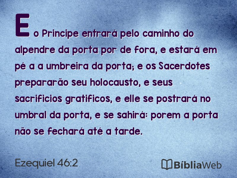 Ezequiel 46:2 em imagem para compartilhar