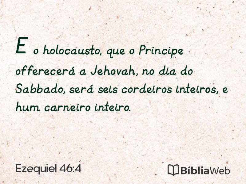 Ezequiel 46:4 em imagem para compartilhar
