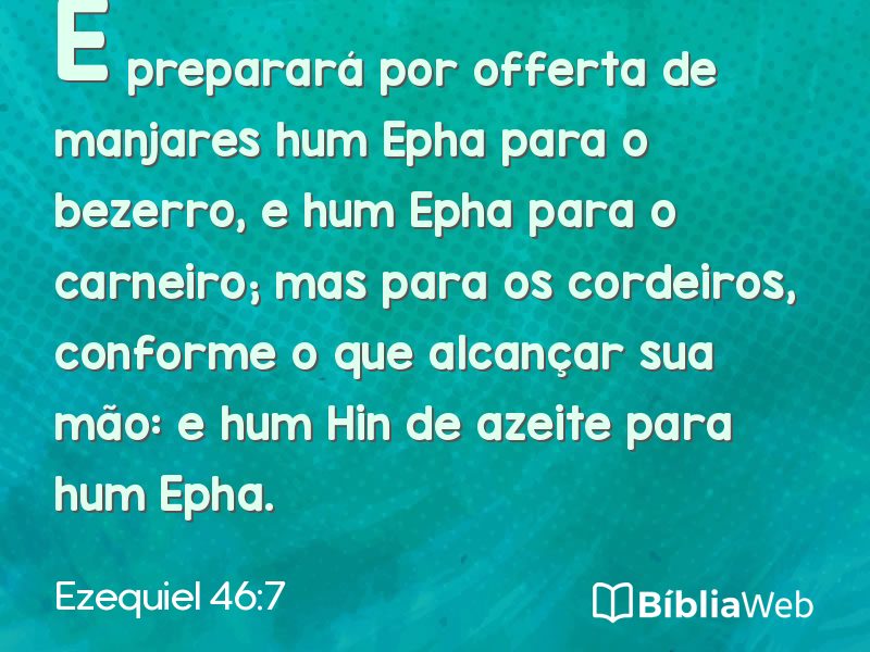 Ezequiel 46:7 em imagem para compartilhar