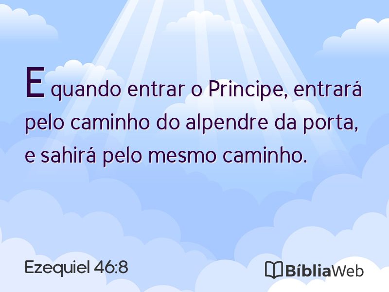Ezequiel 46:8 em imagem para compartilhar