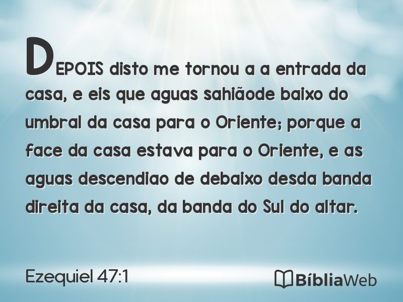 Ezequiel 47:1 em imagem para compartilhar
