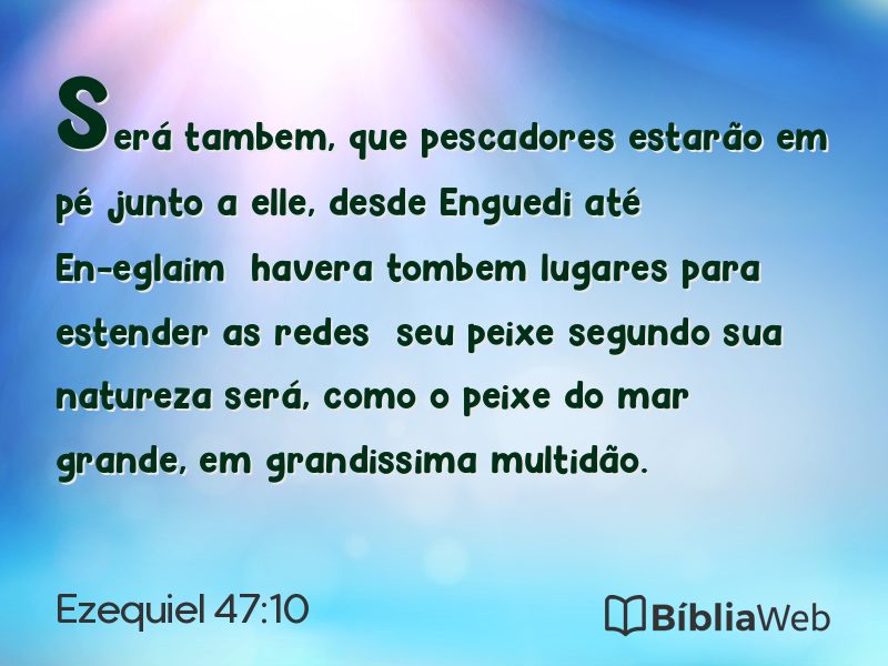 Ezequiel 47:10 em imagem para compartilhar