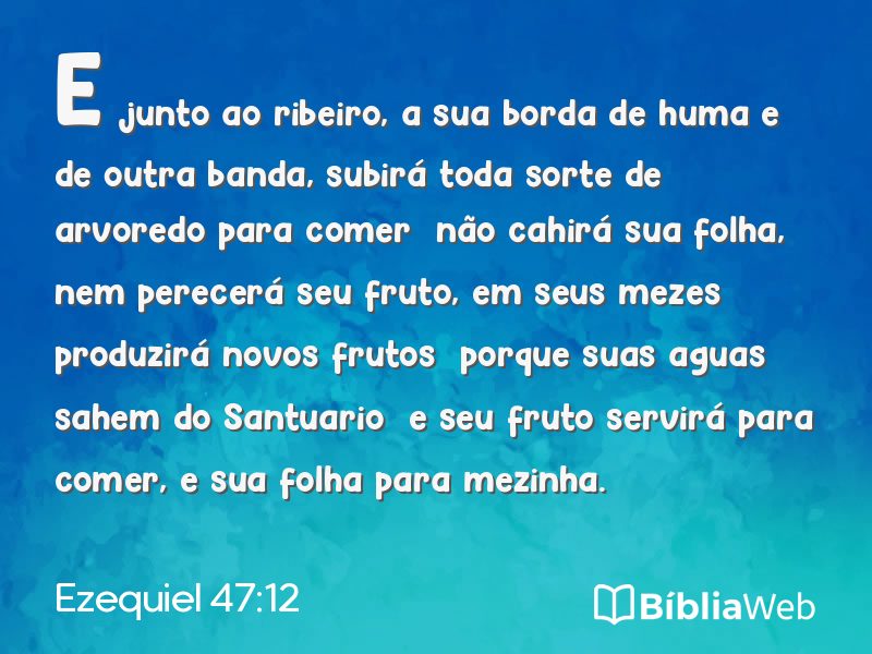 Ezequiel 47:12 em imagem para compartilhar