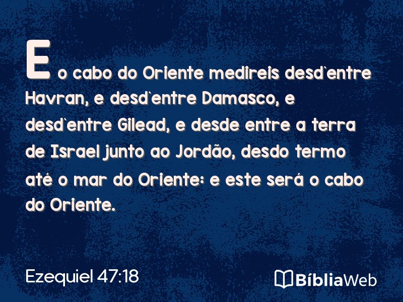 Ezequiel 47:18 em imagem para compartilhar