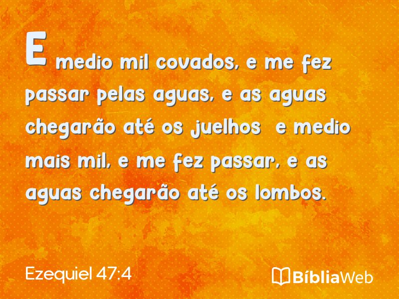 Ezequiel 47:4 em imagem para compartilhar